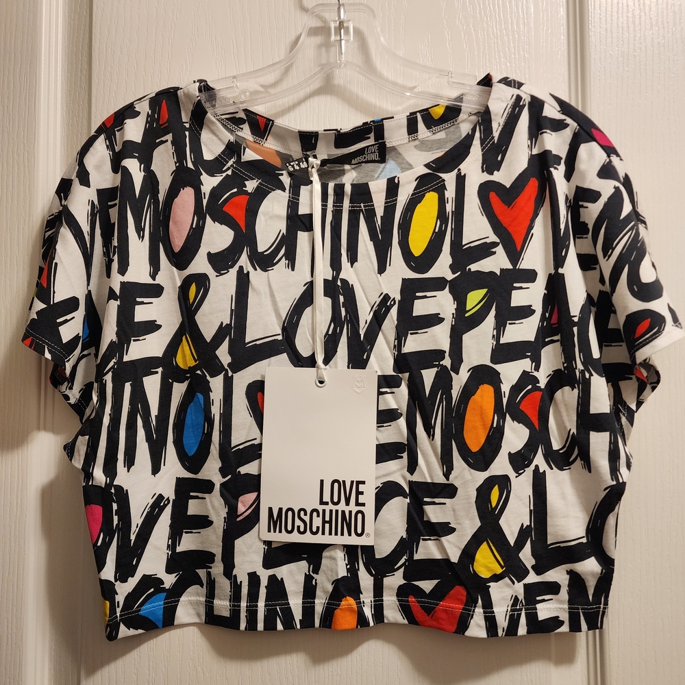 Love Moschino Multicolor Graphic Tee